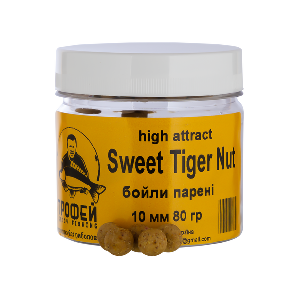 Бойли "Sweet Tiger Nut" 10 мм. парені 80 гр. High-Attract series от Трофей рыбалка Бойли "Sweet Tiger Nut" 10 мм. парені 80 гр. High-Attract series прикормка приманка