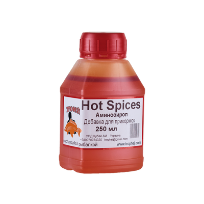 Аміносироп "Hot Spices" 250мл від Трофей риболовля Аміносироп "Hot Spices" 250мл прикормка приманка